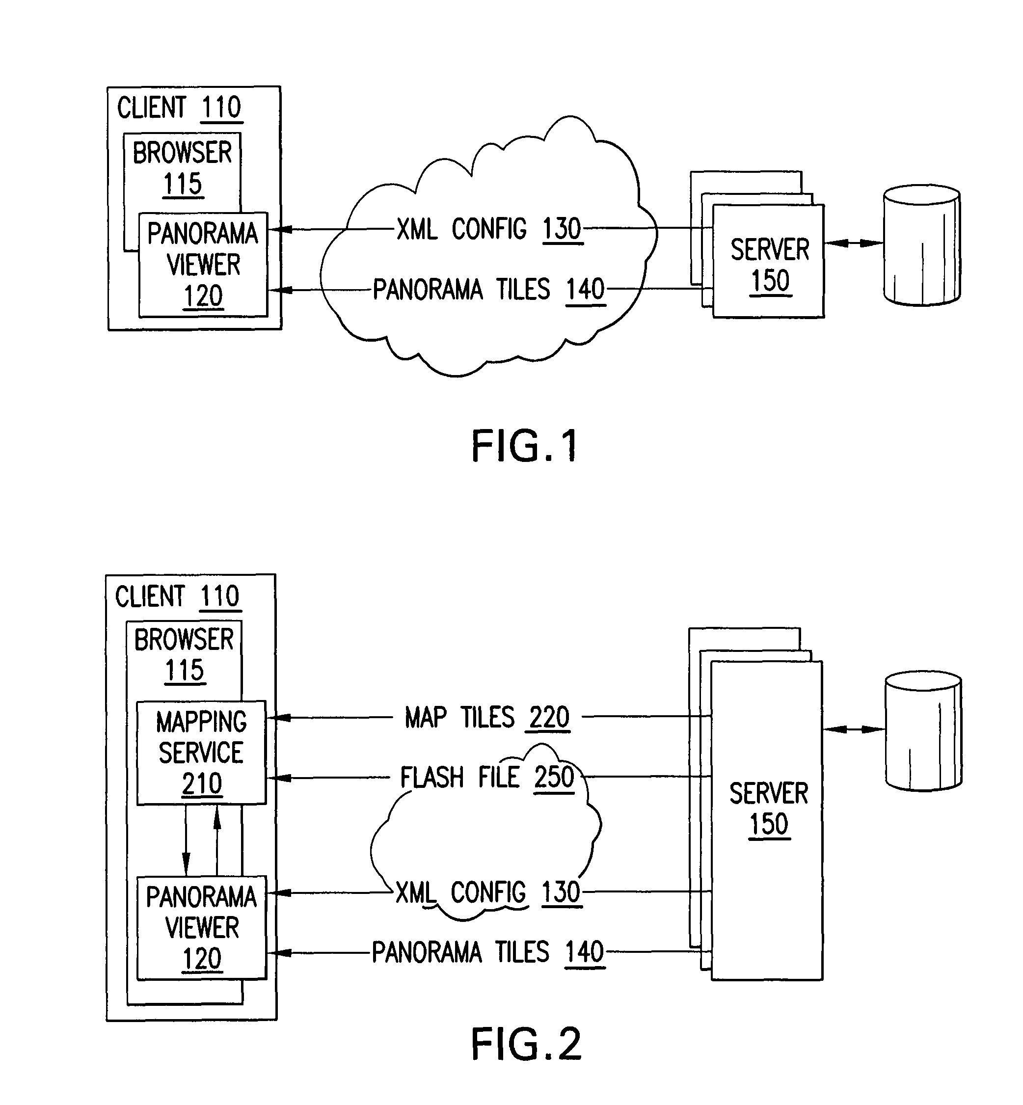 Efficient rendering of panoramic images, and applications thereof