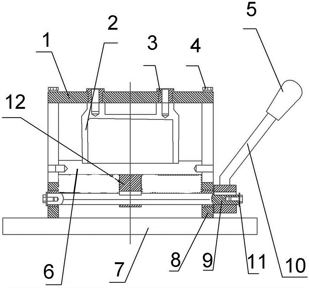 Hardware fitting flange tool clamp