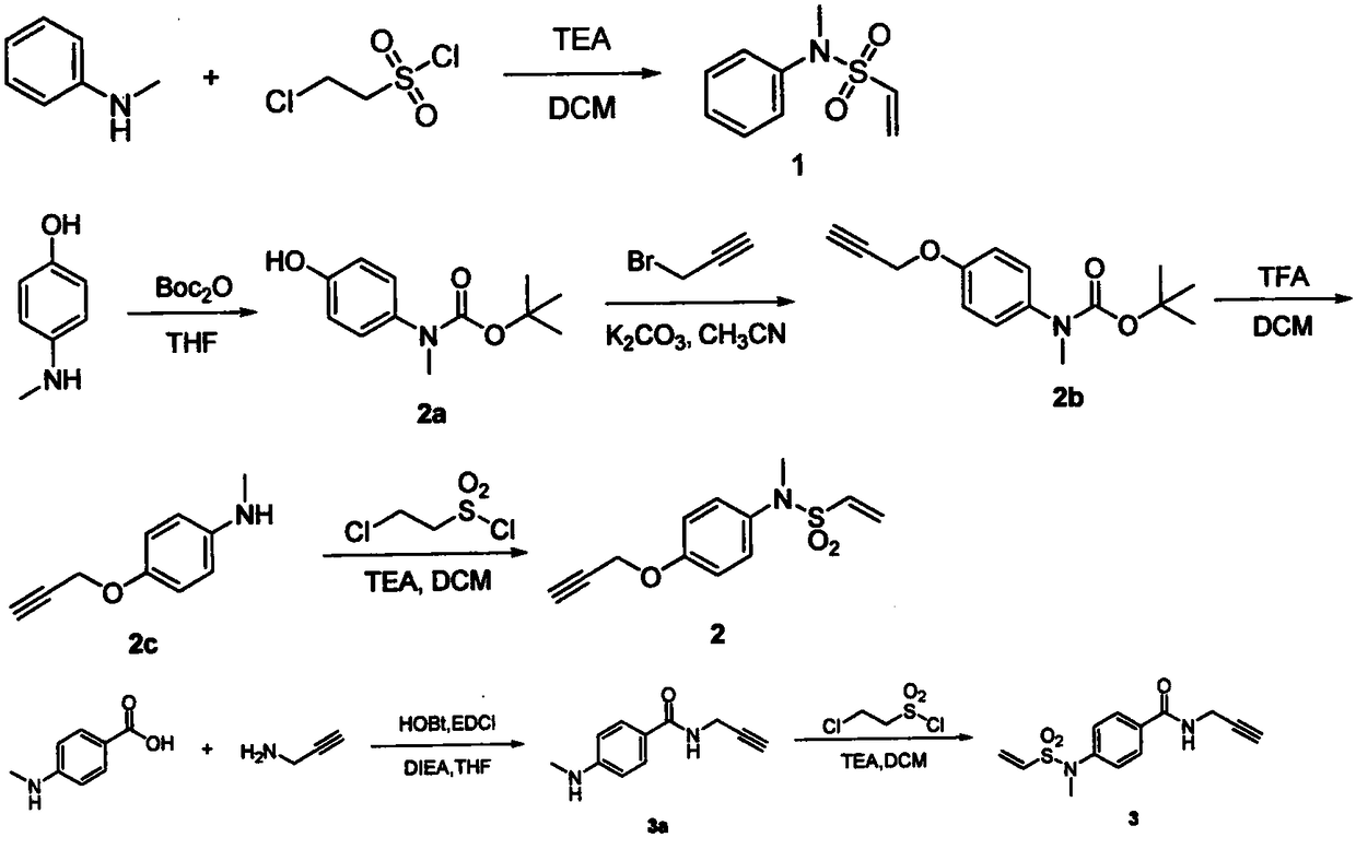 Vinyl sulfonamide connector and application thereof