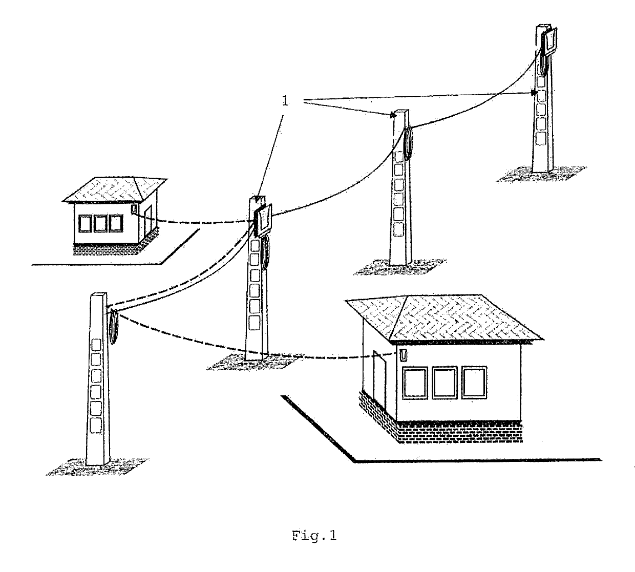 Support structure for an optical fiber cable