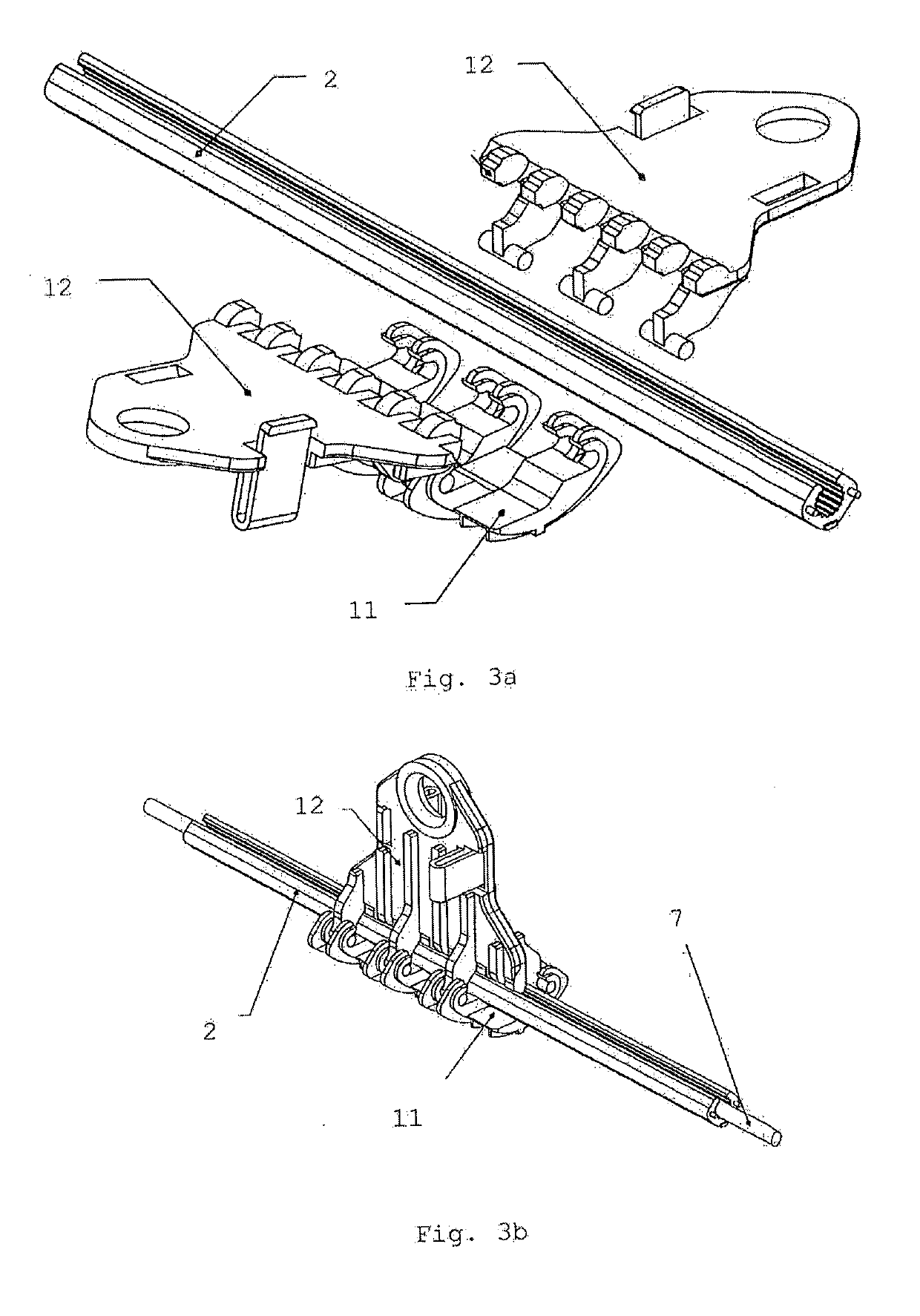 Support structure for an optical fiber cable