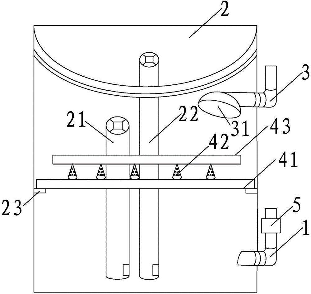 Silenced air filtering device