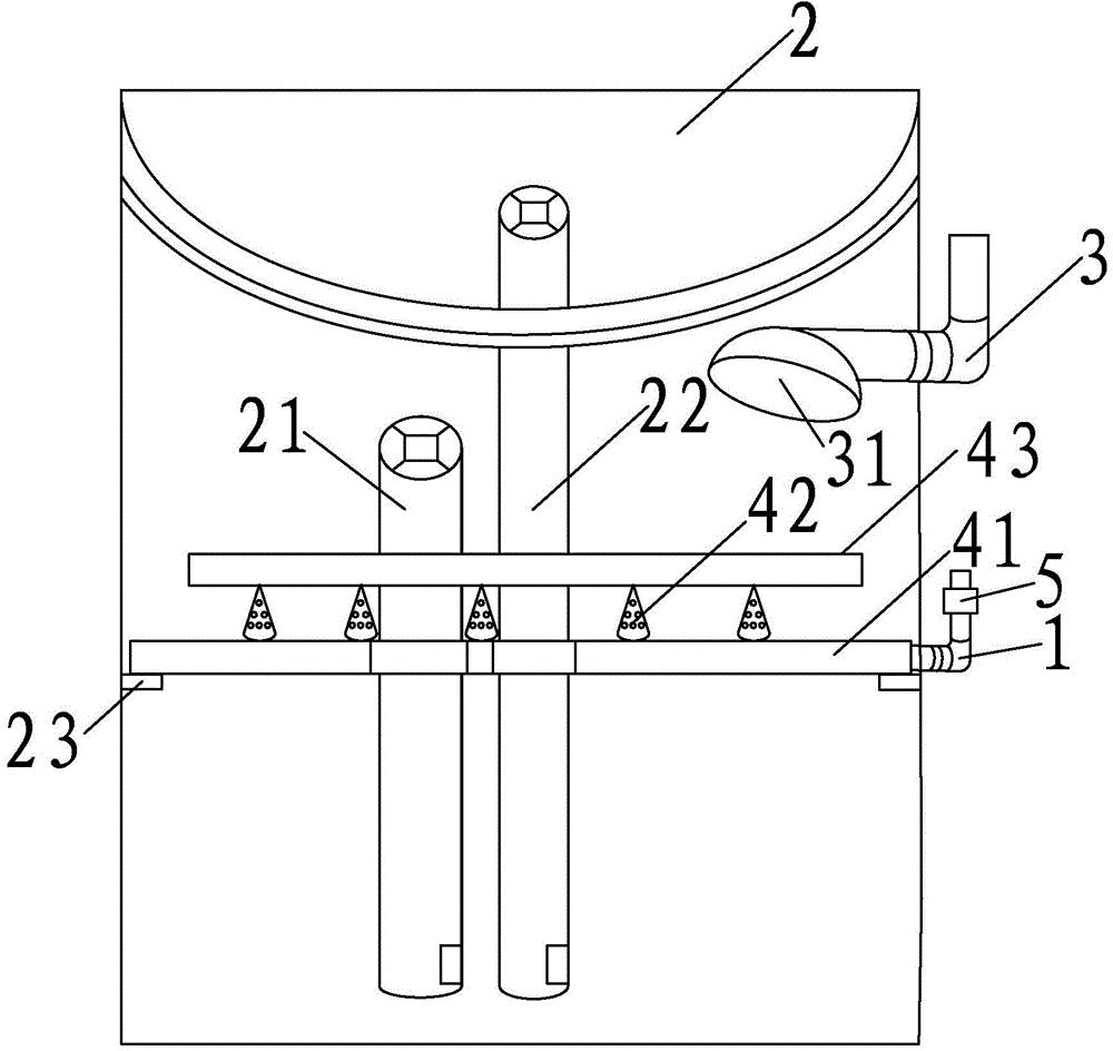 Silenced air filtering device