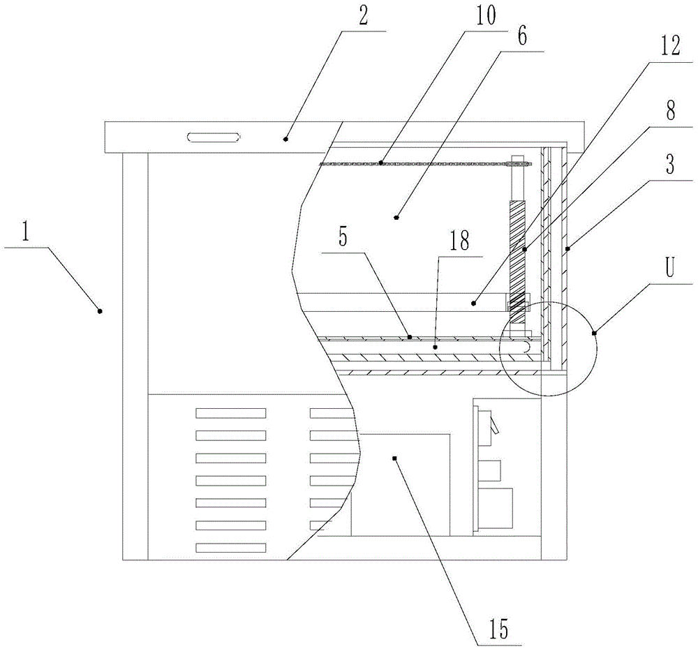 An elevating dissecting table