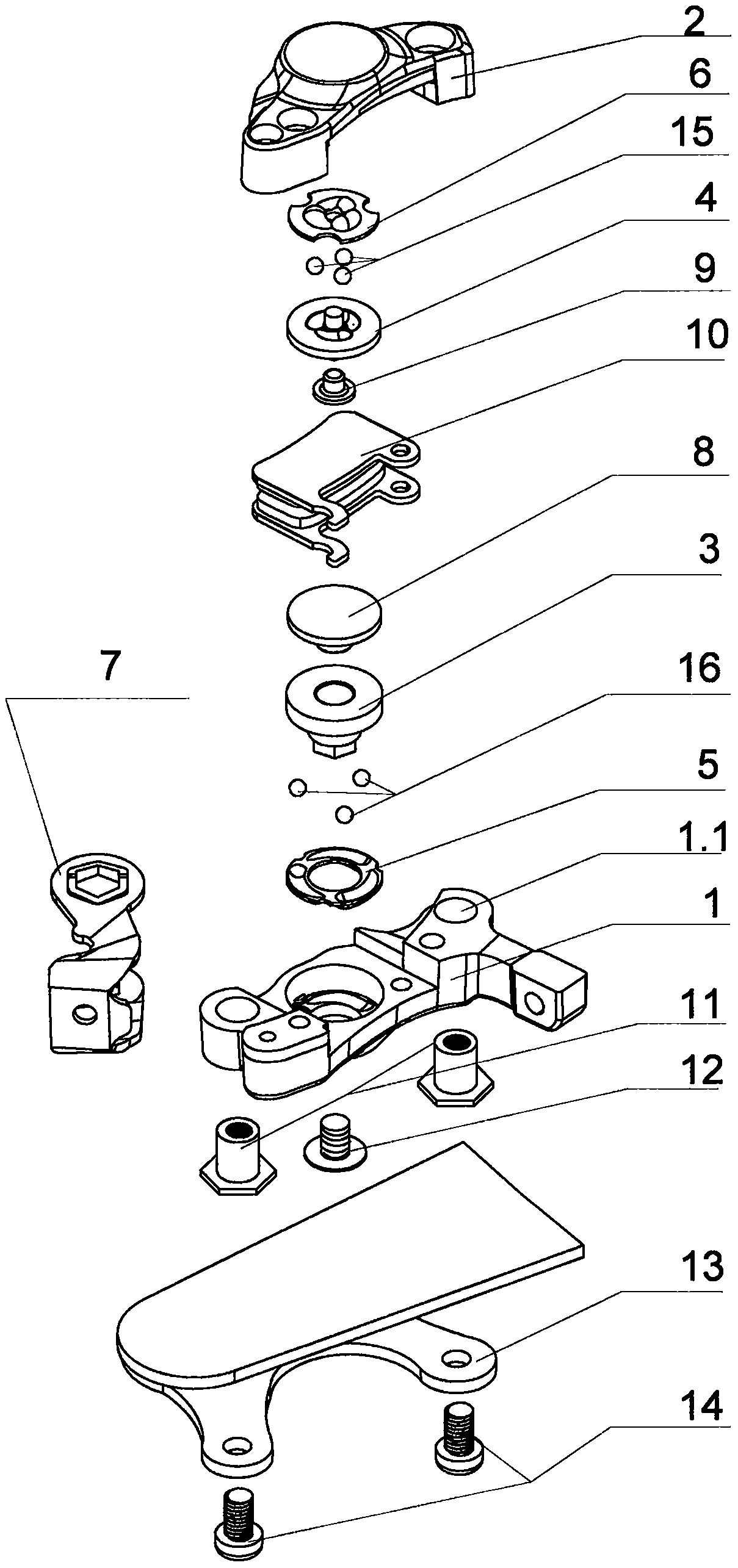 Double-sided disc brake of scooter