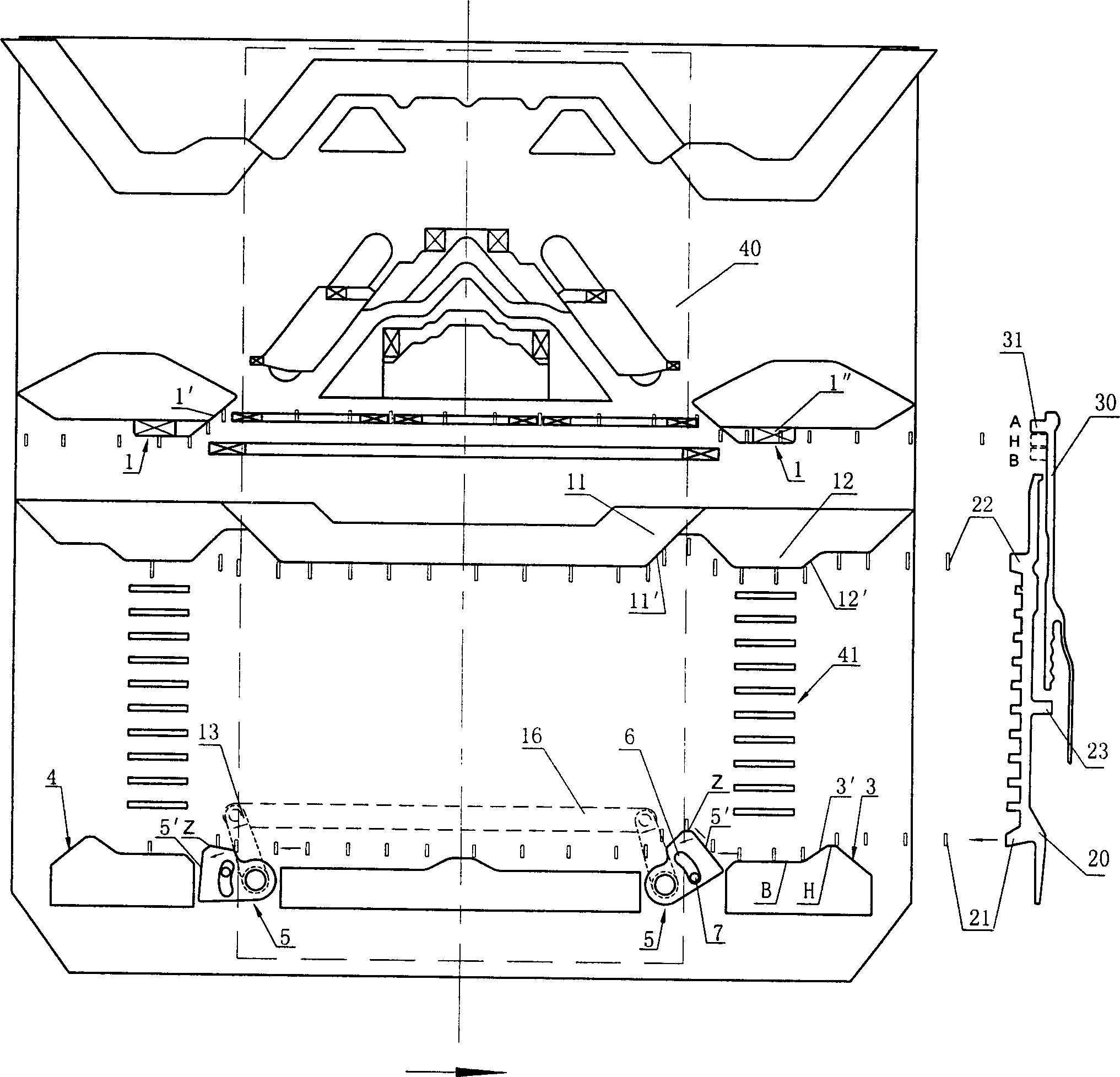 Triangle mechanism for needle selection of flat knitting machine