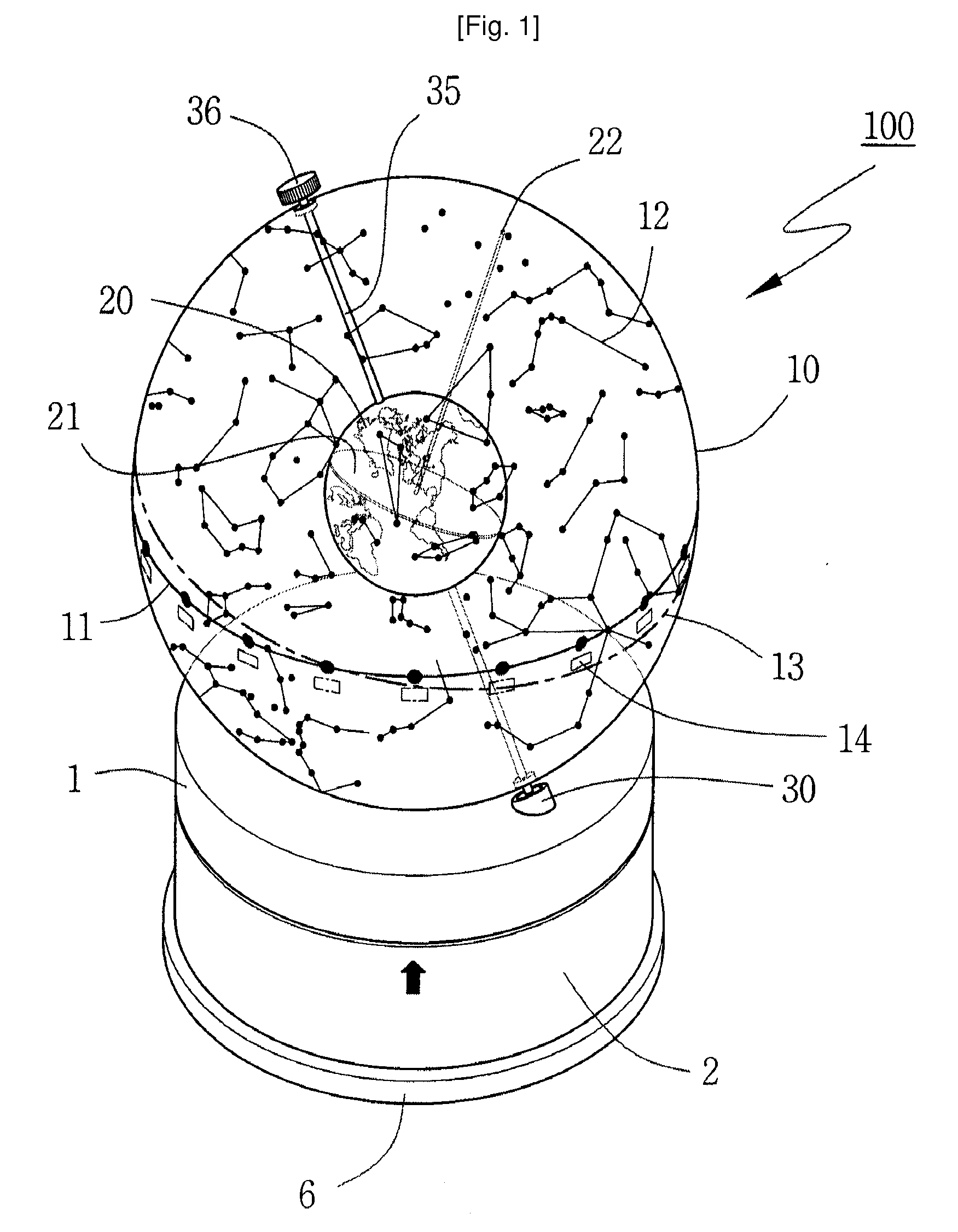 Automatic Revolution Apparatus of a Globe and Lelestial Globe