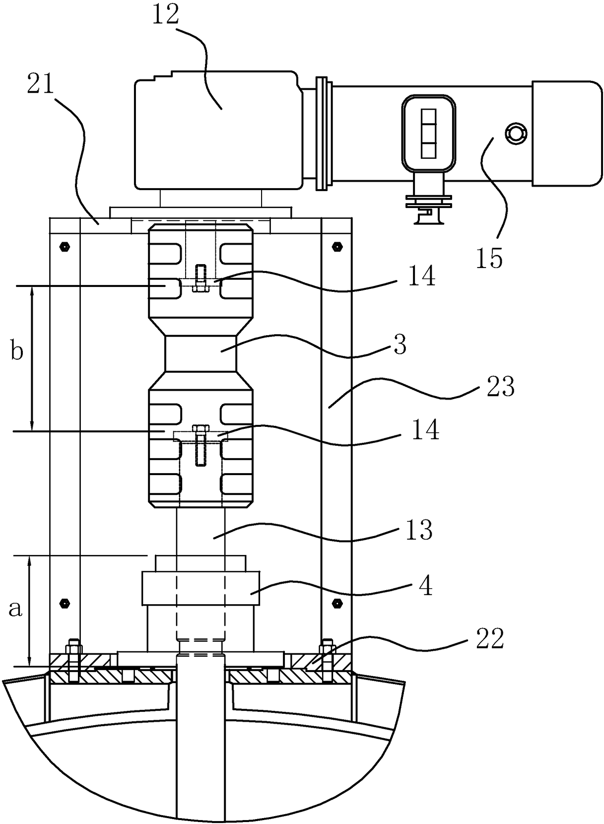 Agitating kettle with mechanical seal convenient to change