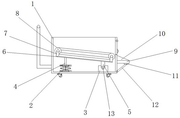 Material transportation device capable of quickly unloading for security and protection engineering construction