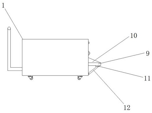 Material transportation device capable of quickly unloading for security and protection engineering construction