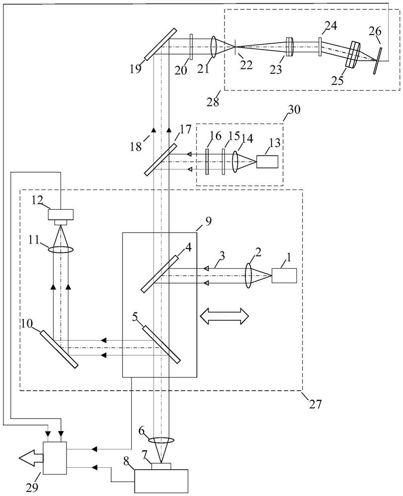 Small tip-enhanced Raman spectrum measurement device and detection method thereof