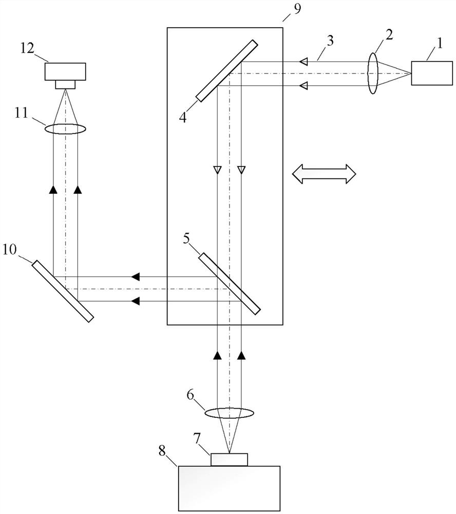 Small tip-enhanced Raman spectrum measurement device and detection method thereof