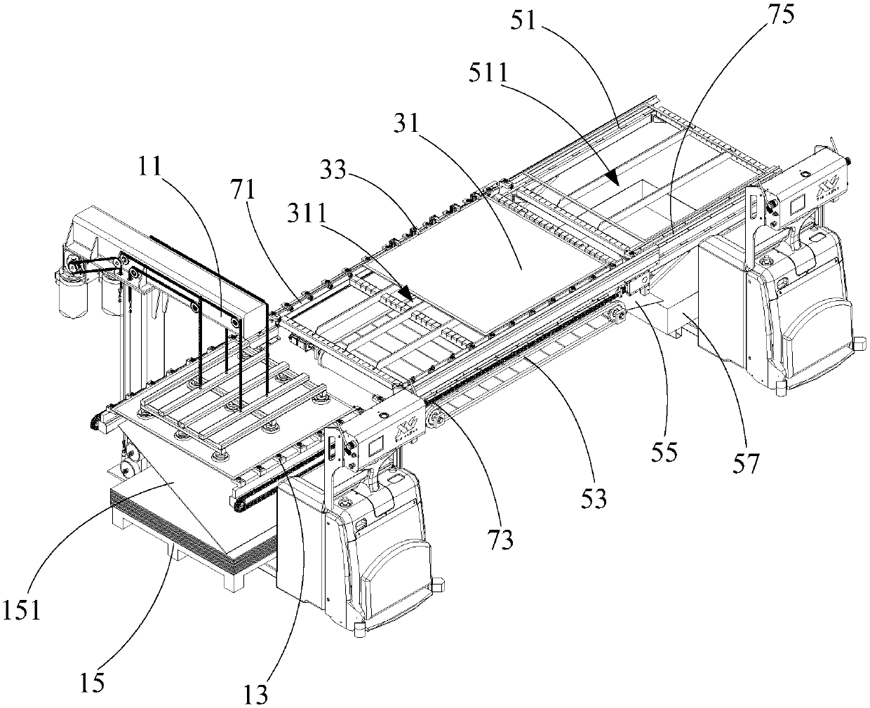 Feeding device and metal plate cutting machine