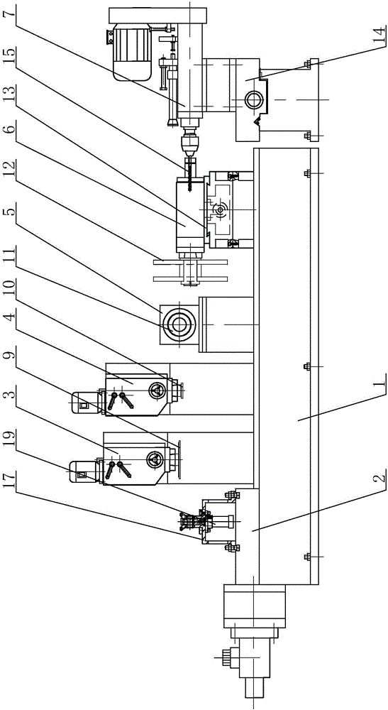 Automobile shifting fork automatic manufacturing combined machine tool