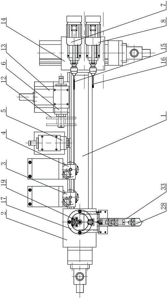 Automobile shifting fork automatic manufacturing combined machine tool