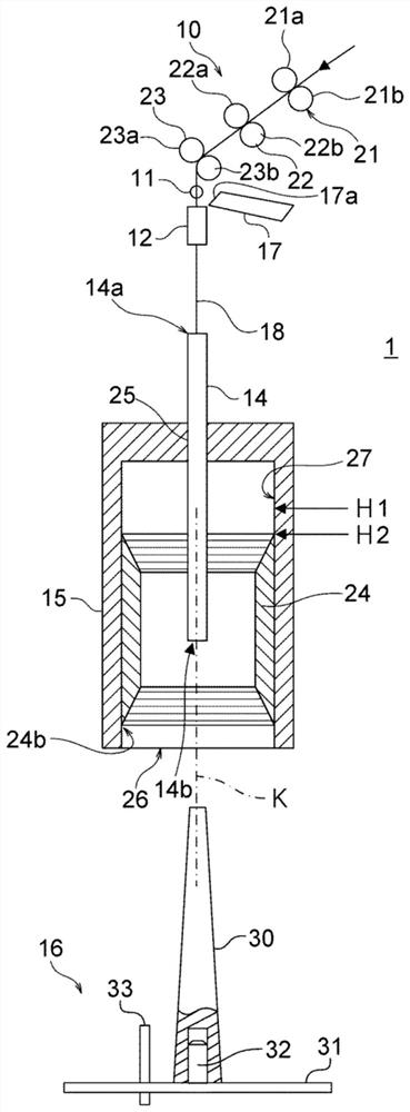 Centrifugal spinning frame