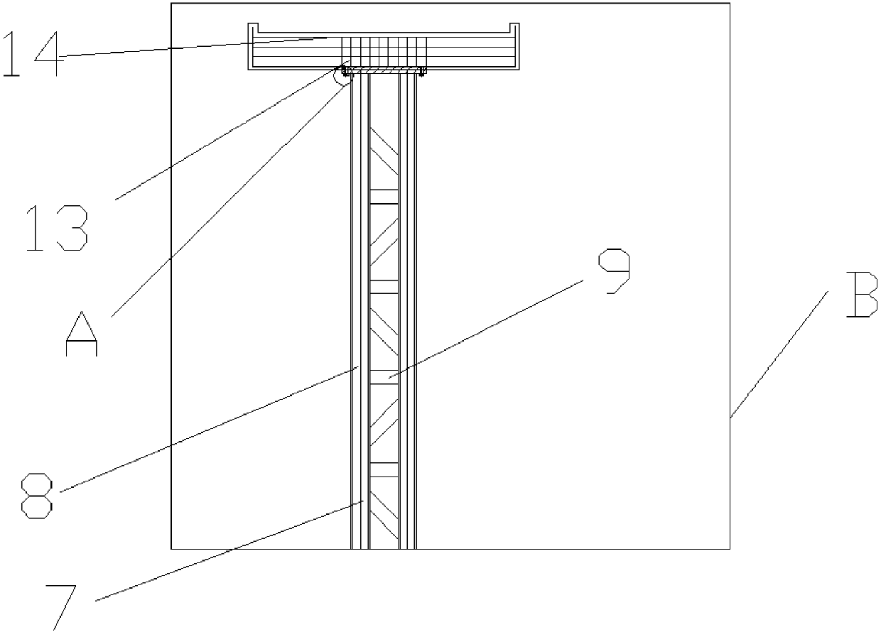 Elevated bridge pier beam and construction technology thereof