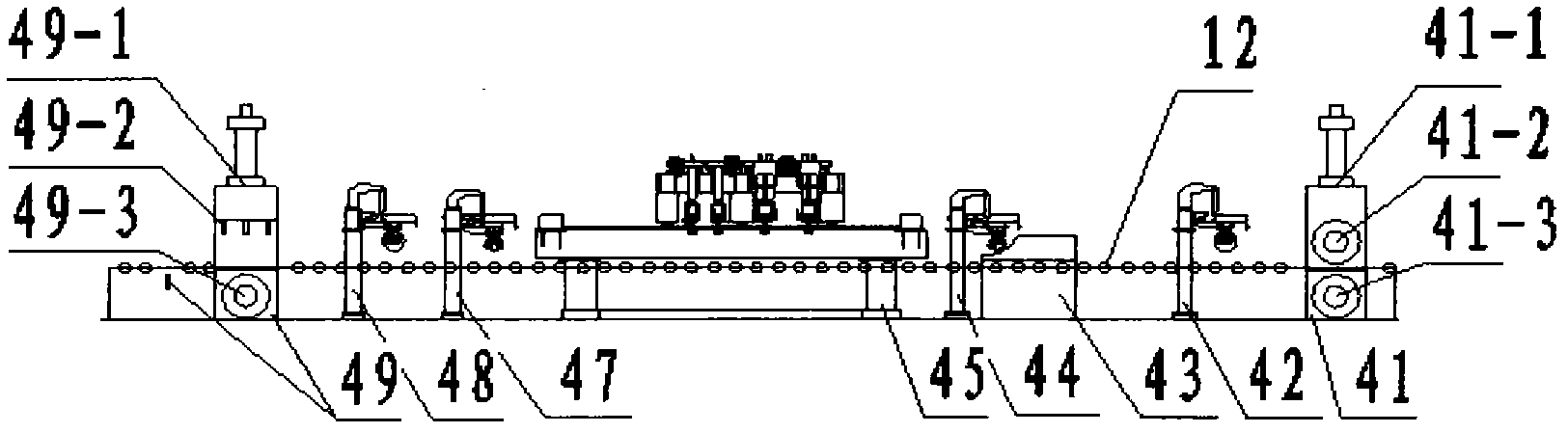 Hot rolled steel coil transversely shearing line online flaw detecting device and method