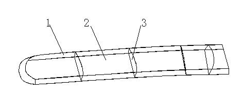 Five-component-pieced-panel double-sound beam Chinese zither