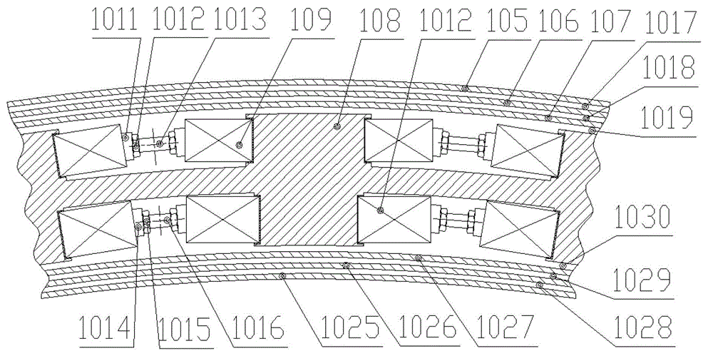 Double-air-gap superconductive direct-drive wind power generating set