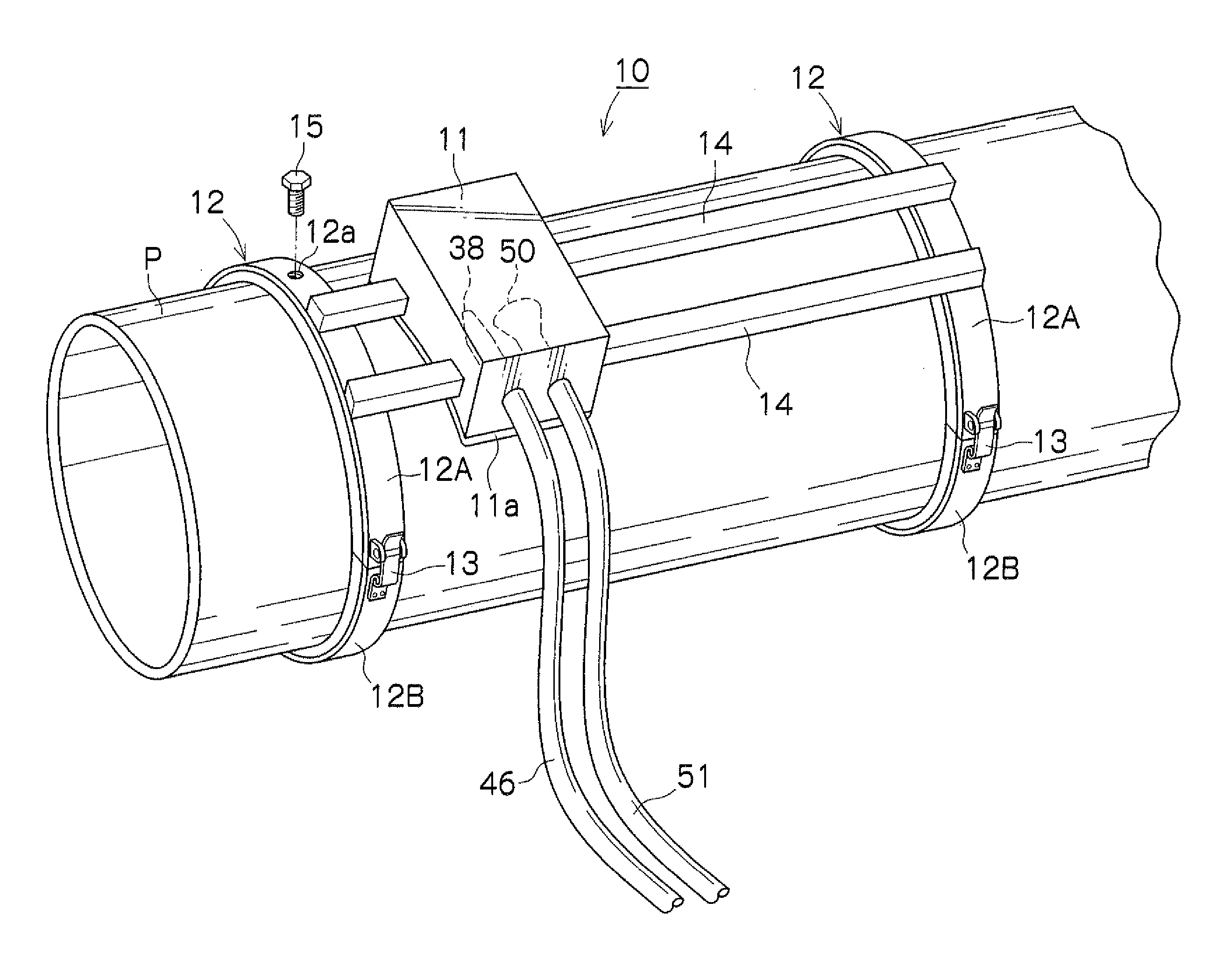 Blasting apparatus for outer surface of pipe