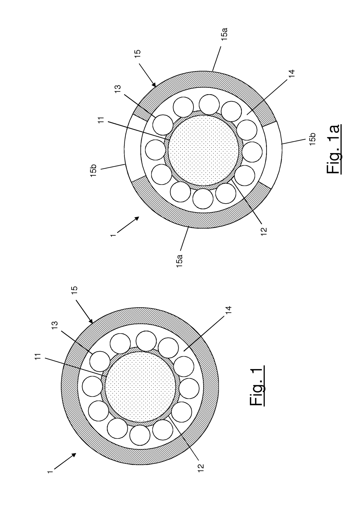 Optical cable for terrestrial networks