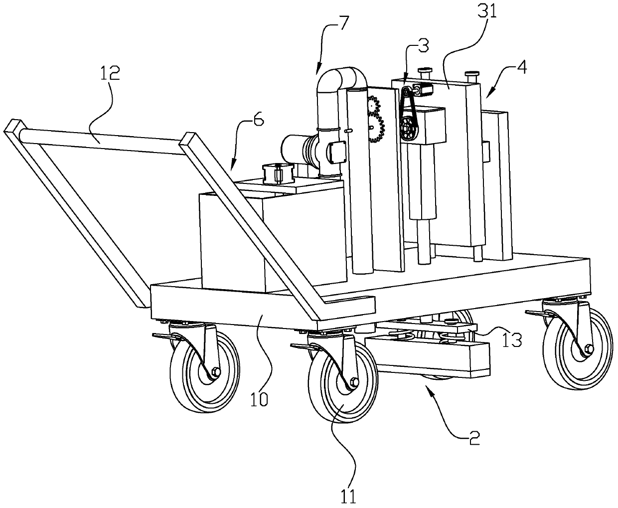 Tile compacting device for building decoration