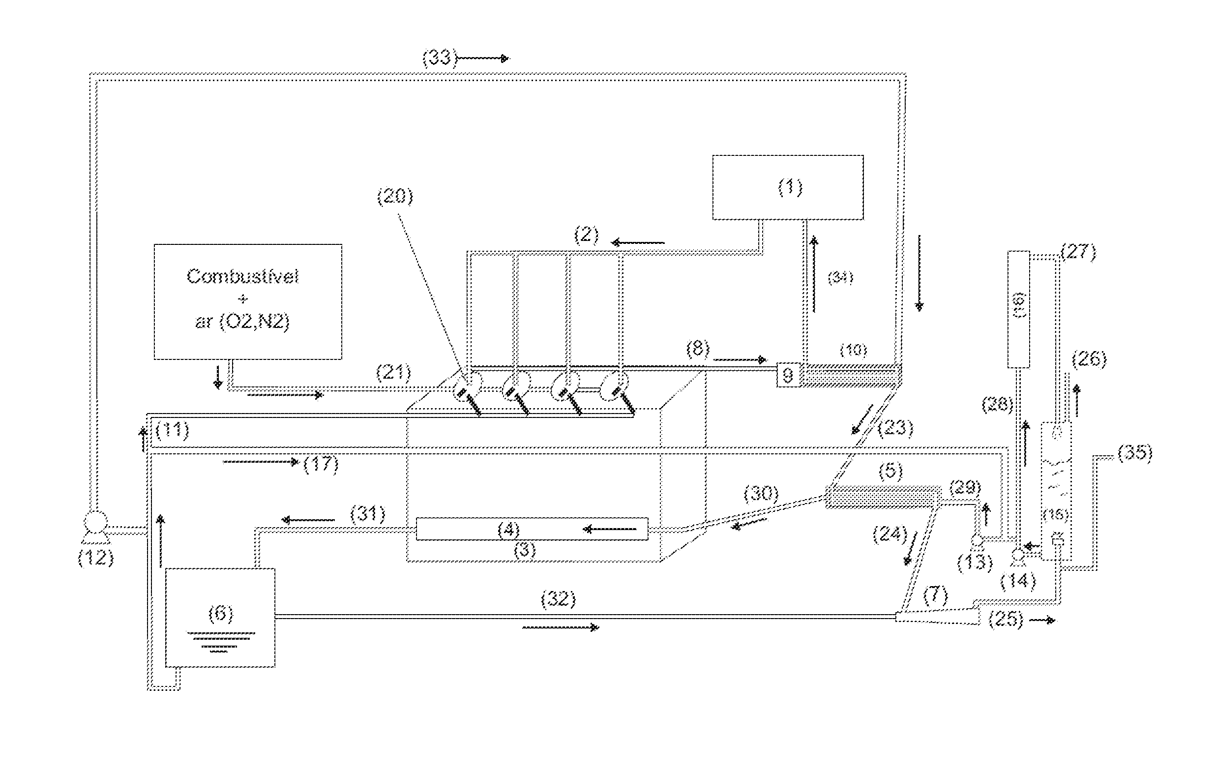 Combined cycle combustion engine process and combined cycle combustion engine