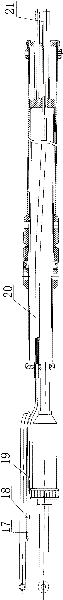 Telescopic multifunctional soot/gas sampling tube with adjustable length