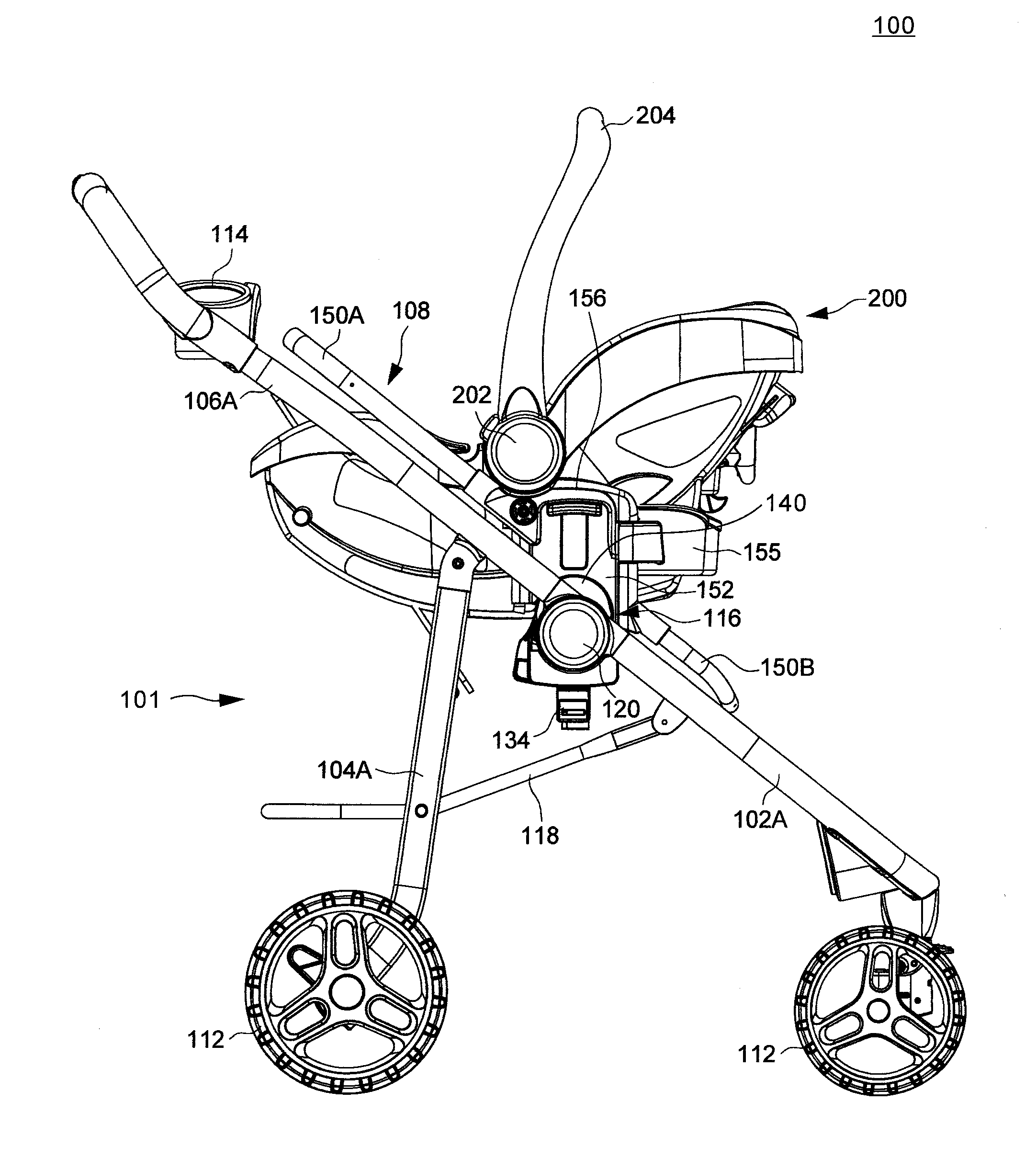 Infant stroller apparatus