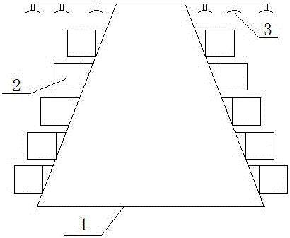 Tower type placing rack for nutrition-bowl cutting seedling raising of crape myrtle trees