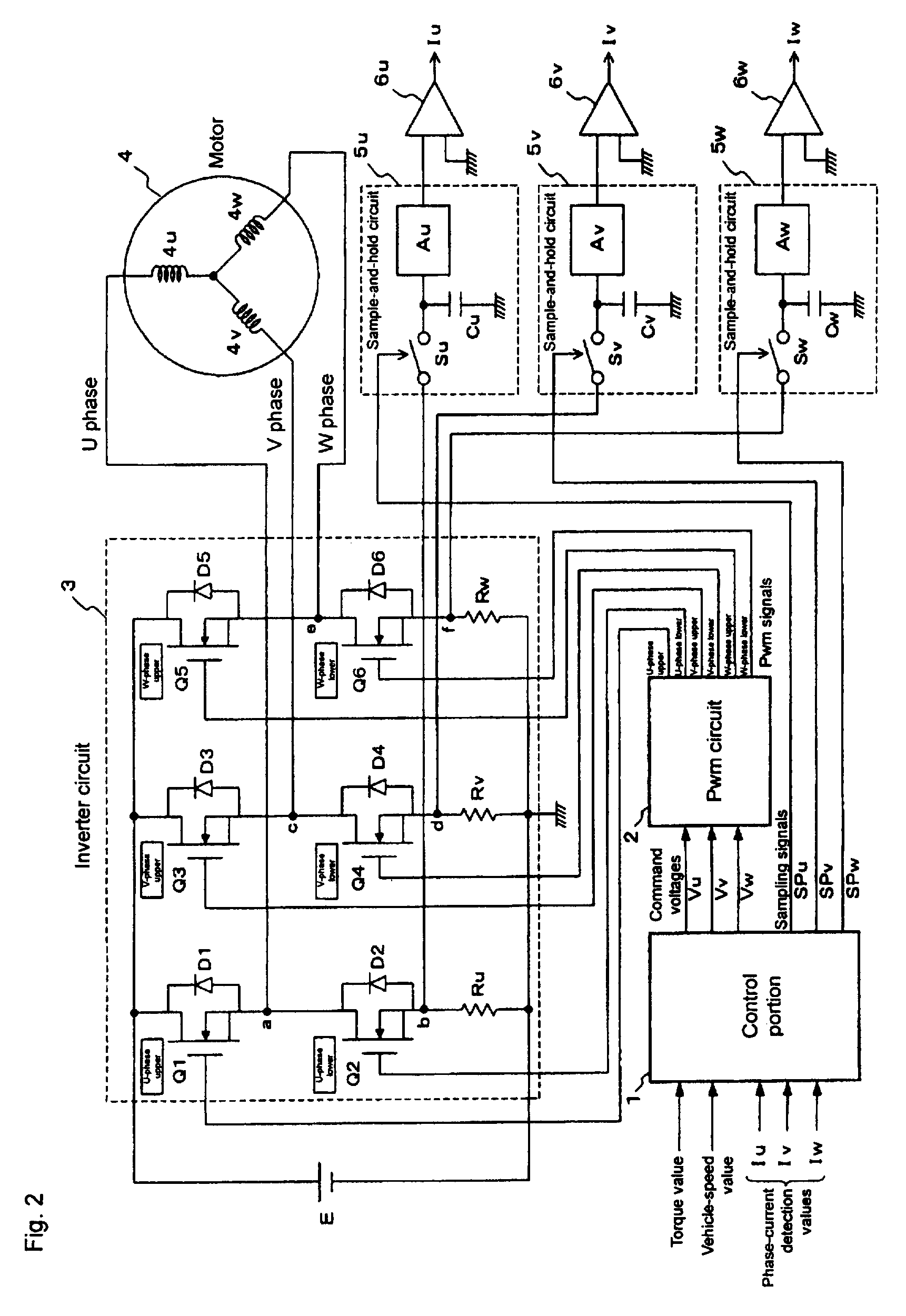 Ground fault detection device for motor driving circuit