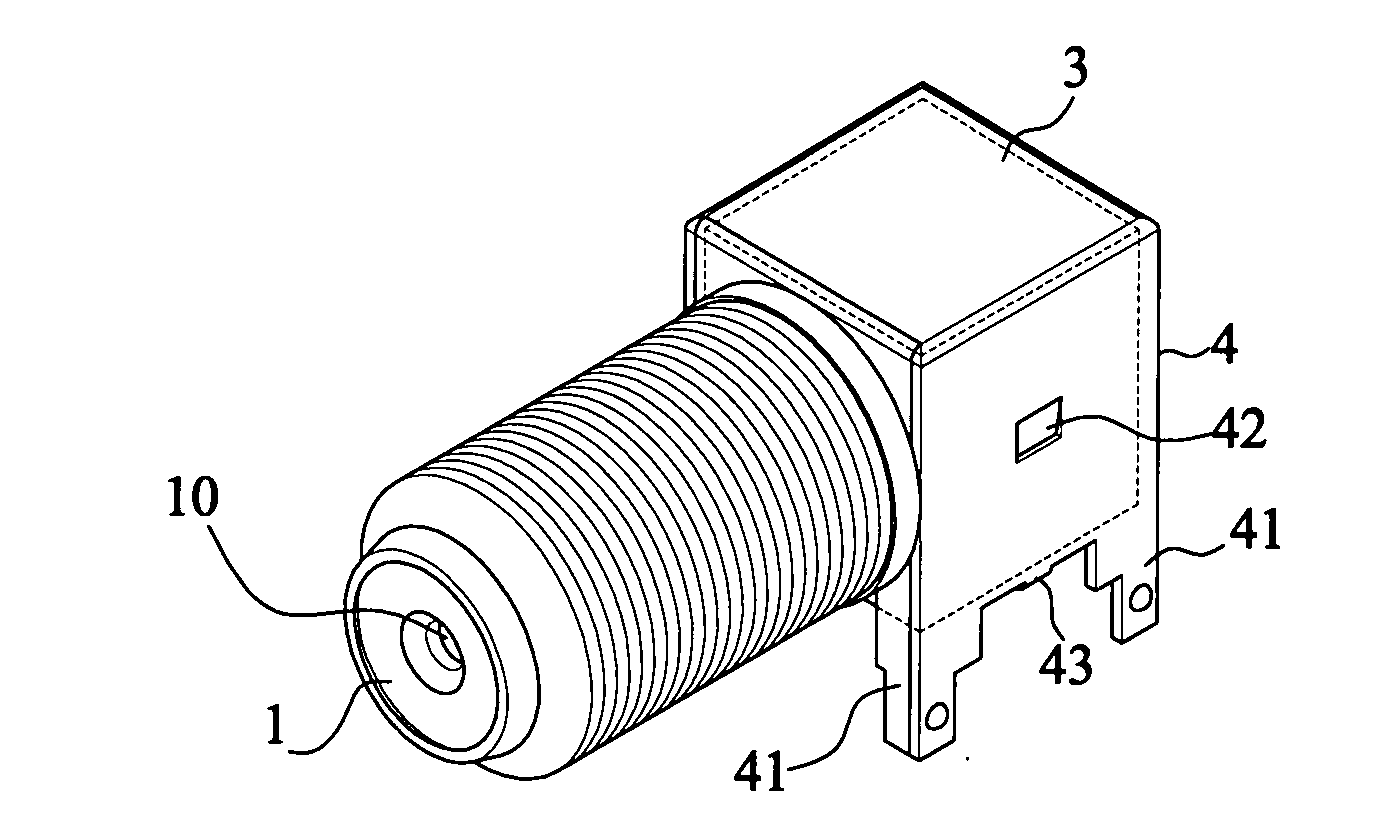 F-type right angle jack