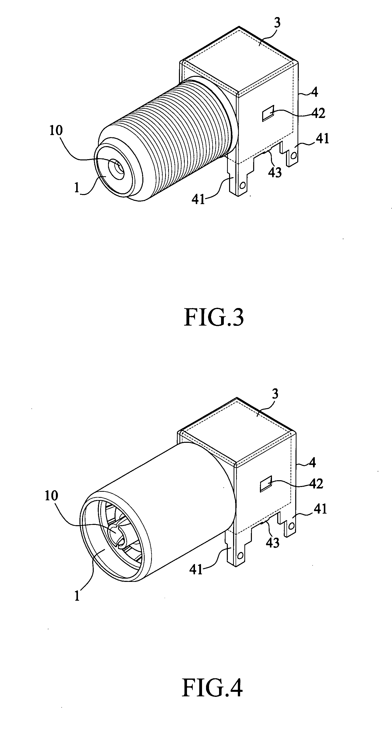 F-type right angle jack