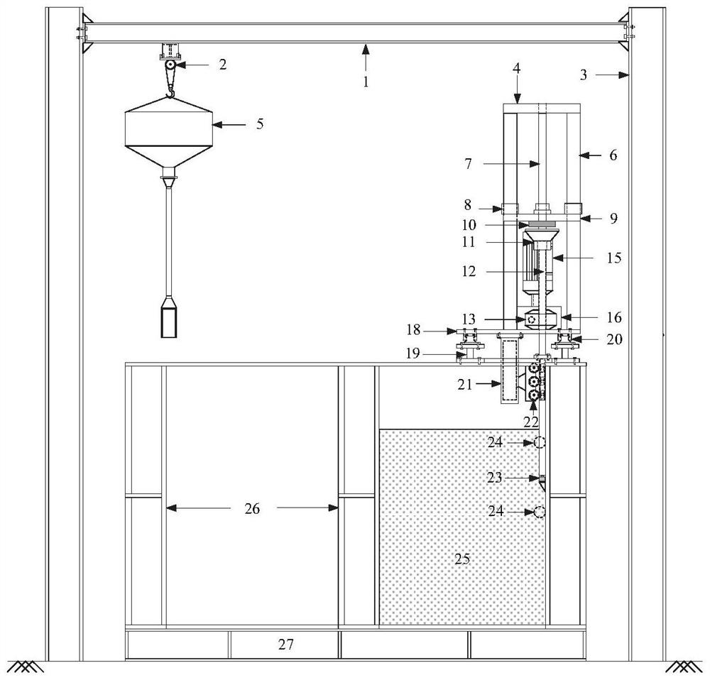 Tubular pile sinking test device