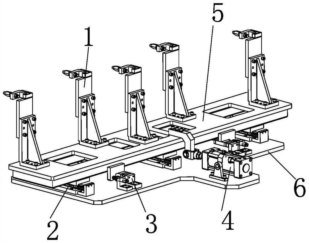 Sliding type vehicle body welding positioning pin workbench