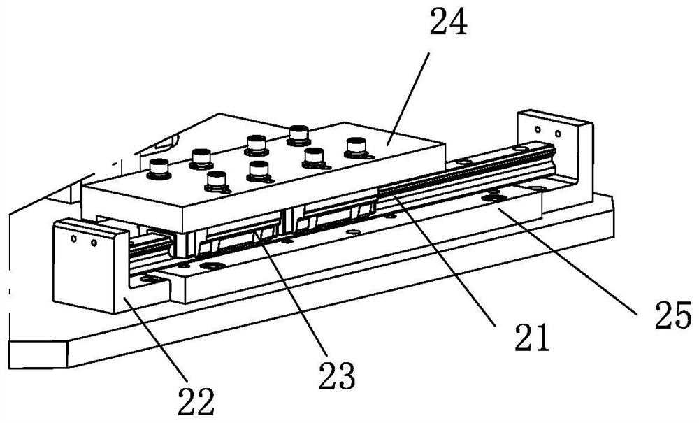 Sliding type vehicle body welding positioning pin workbench