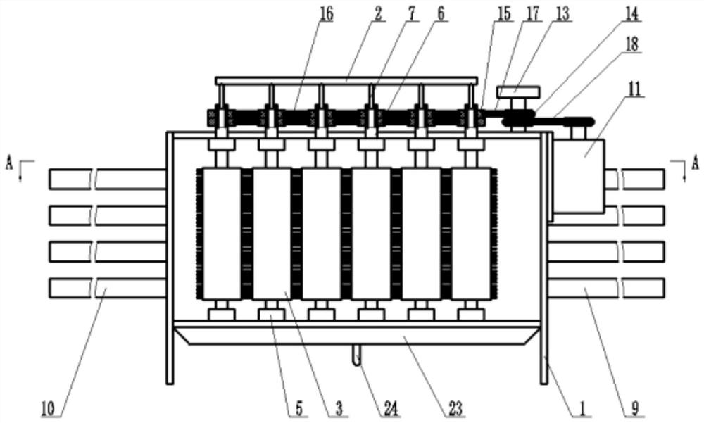 Automatic polishing machine for surface of long drill rod