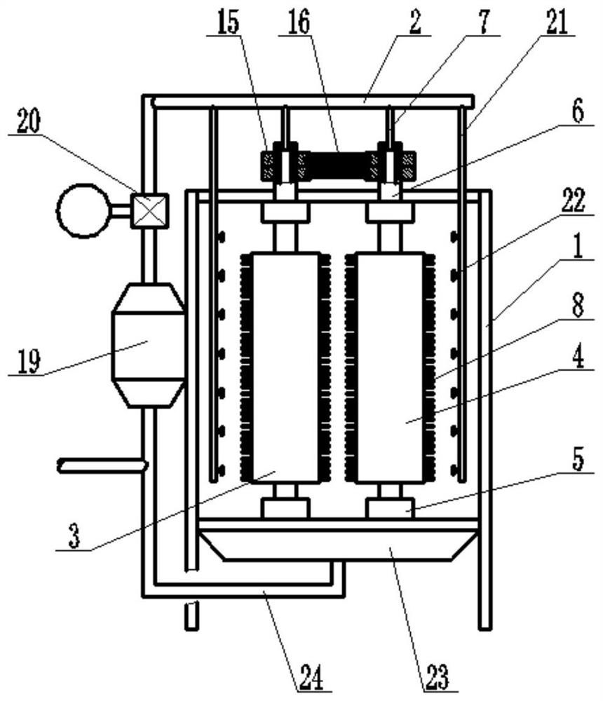 Automatic polishing machine for surface of long drill rod