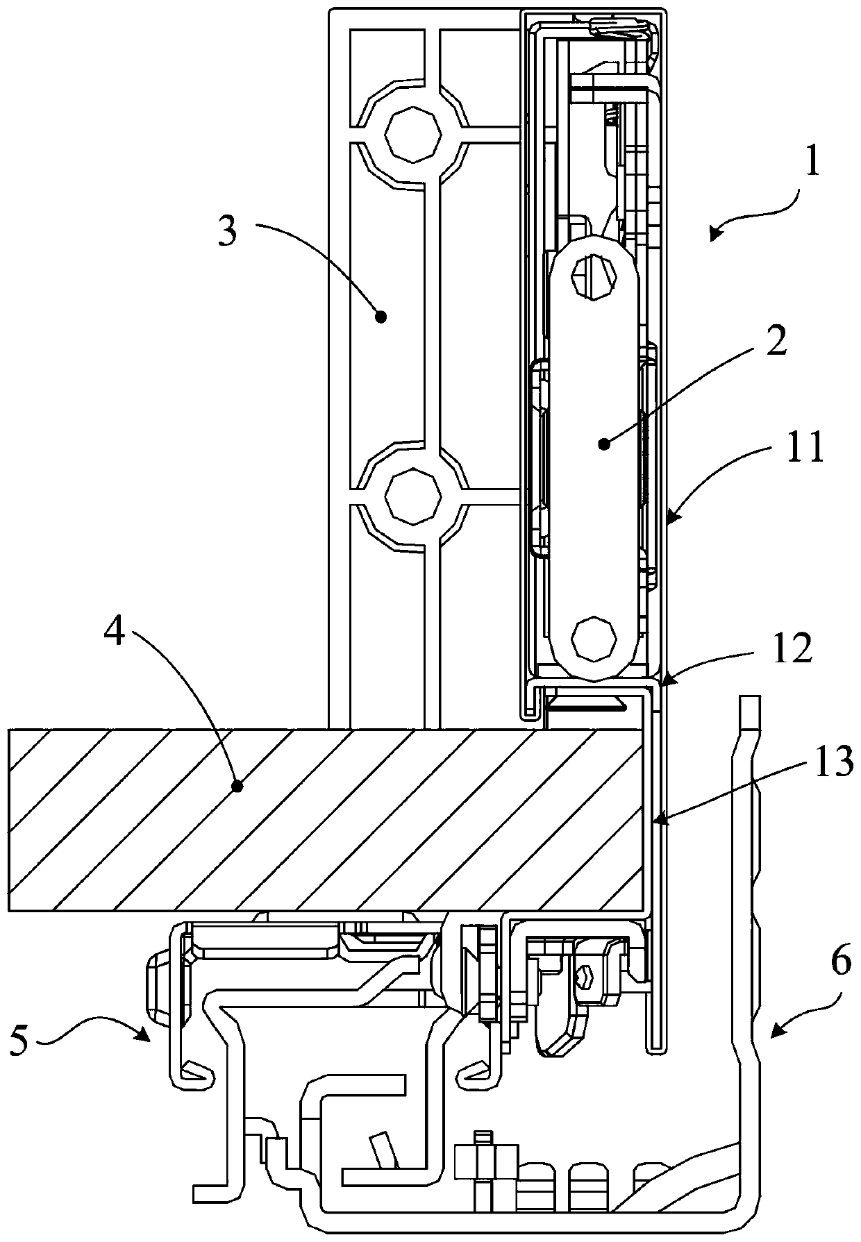 Side plate structure of novel drawer slide rail