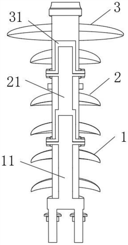 Antifouling column type porcelain insulator