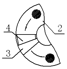 Staggered sieve plate installation structure of circular flowing type sieve plate tower