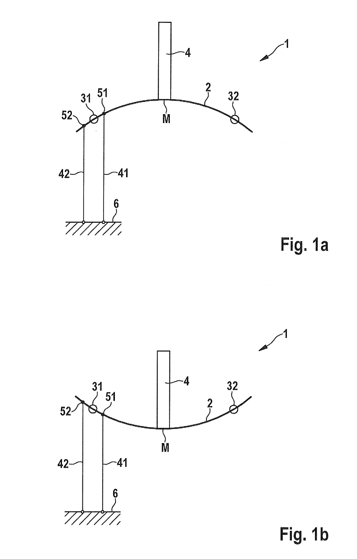 Bistable actuator device having a shape memory element