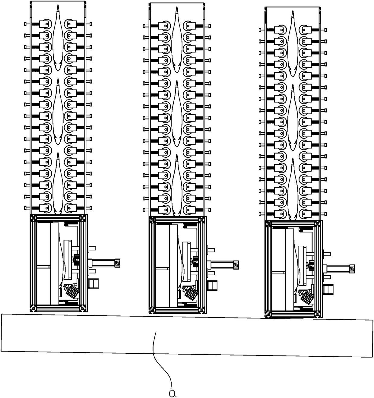 Robot production line used for extracting fish brain