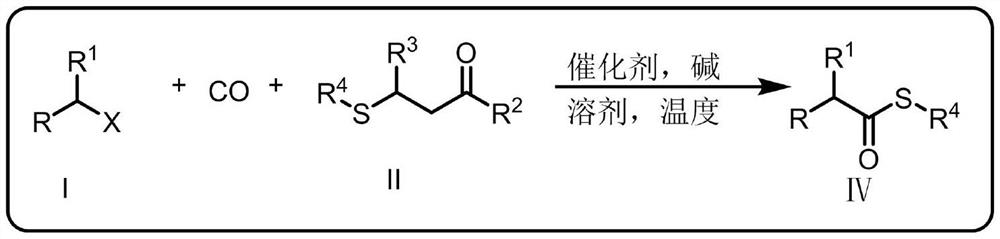 A kind of synthetic method of thioetherification and thiocarbonylation of halogenated alkanes