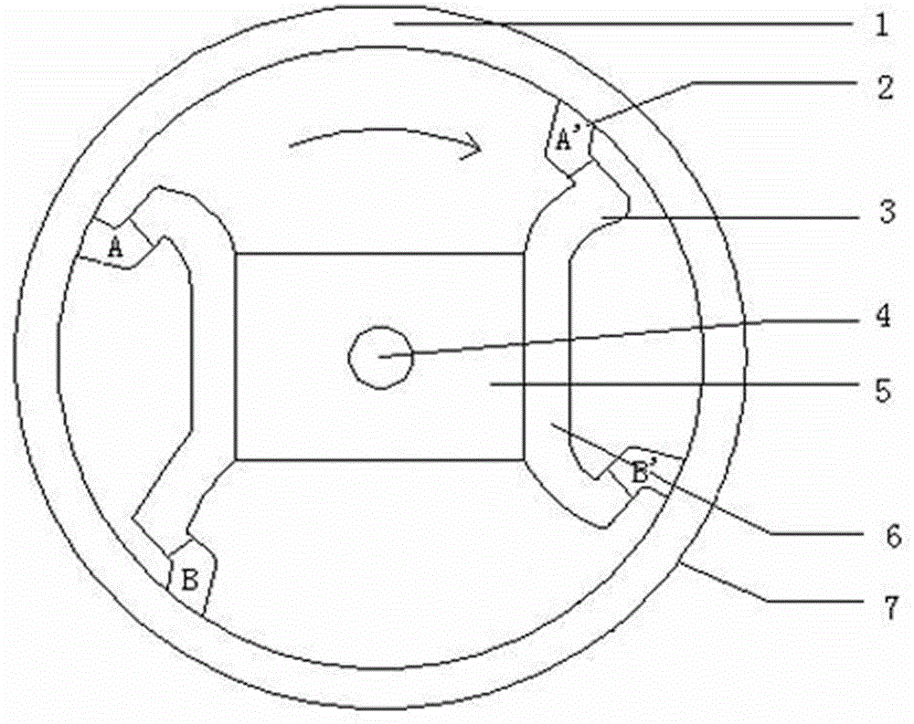 Disc rotation type four-fracture vacuum arc extinguishing chamber