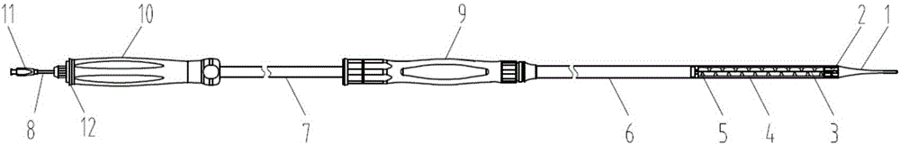 Covered stent conveying and far-end positioning releasing system