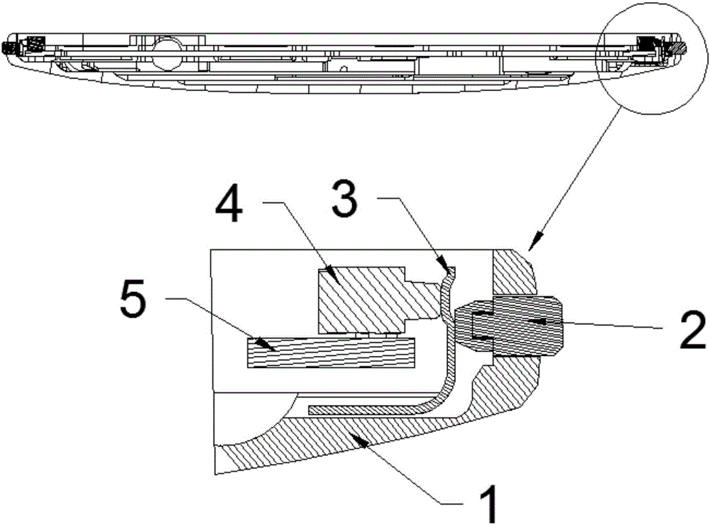 Terminal comprising eccentric-proof key structure