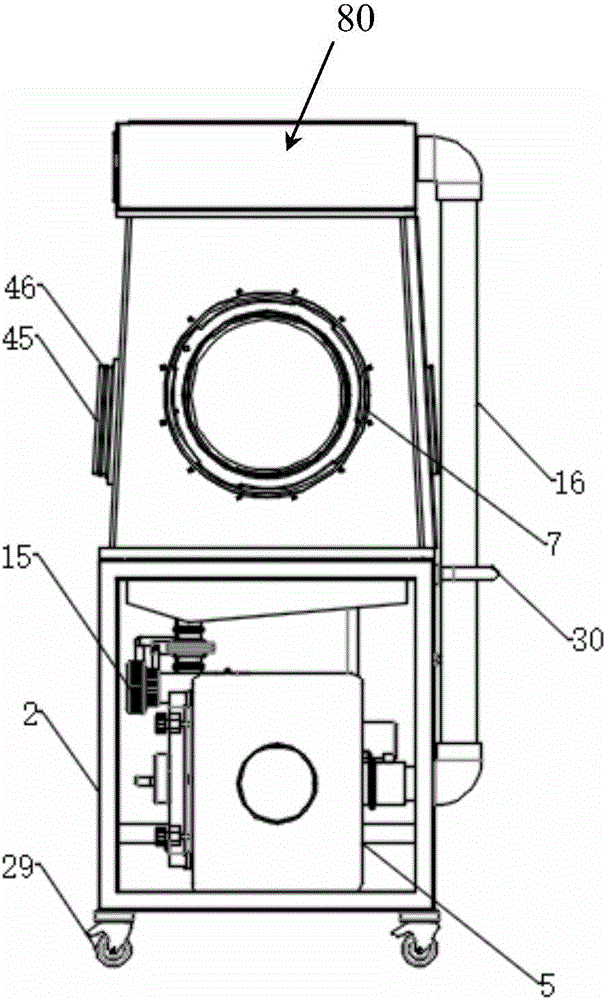 Biological safety negative pressure isolator for poultry