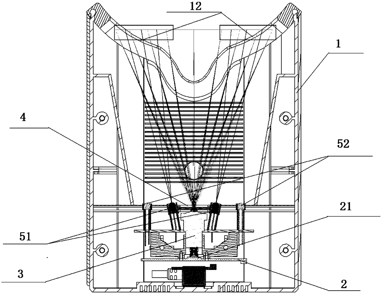 Single-channel iris detection device